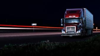 American truck on the road