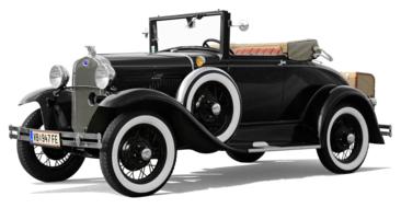 black ford cabriolet coupe car
