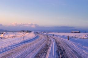 Beautiful New York Landscape with the snow