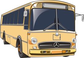 clipart oof yellow vehicle bus