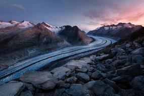 landscape of Clouds Cold Dawn mountains