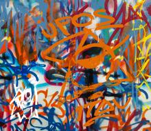 abstract graffiti close up