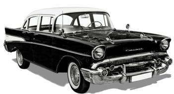 Oldtimer Chevrolet car as a model