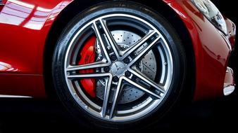 red Alloy Wheel Car