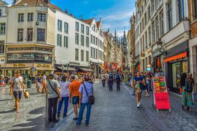 urban Street in Brussels Belgium