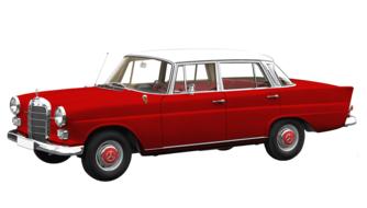 red retro Mercedes-Benz 190