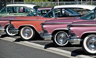 vintage Buick Cars on parking