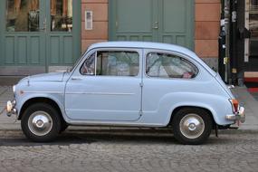 cute lilac retro car