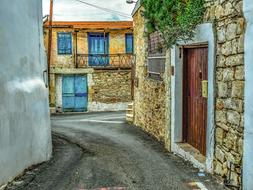 stone House on old Street, cyprus, pentakomo