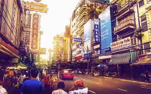 unusually beautiful Bangkok Street