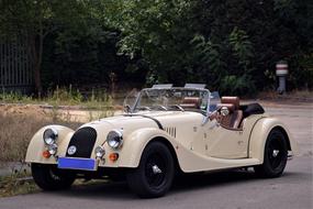 Morgan Roadster on a rural road