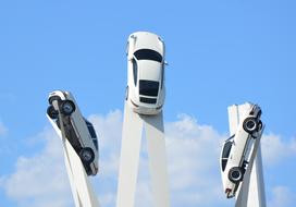 street decorations at porsche museum