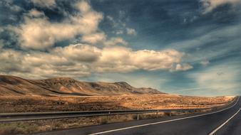 Volcano Clouds and Road
