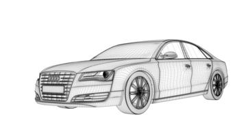 audi a8 sports car drawing