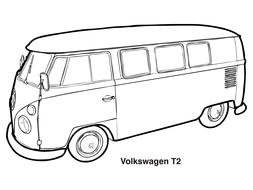 vw van transporter drawing