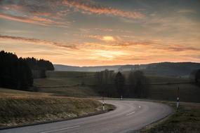 Sunset Sky road