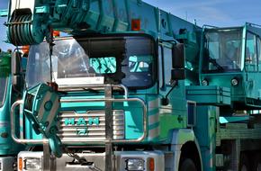 cargo crane on a truck