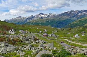 pass in the mountains of the alps