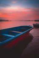boat on River at Sunrise