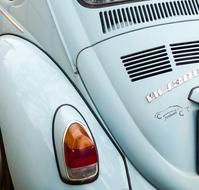 blue Car Retro close-up