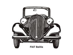 fiat vintage oldtimer drawing
