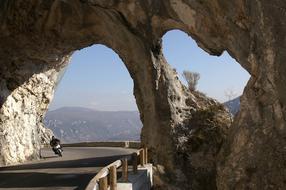 Motorcycle Tunnel Driving person
