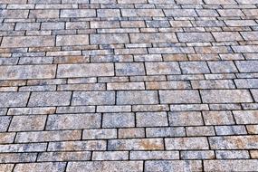 Colorful slabs in the pavement