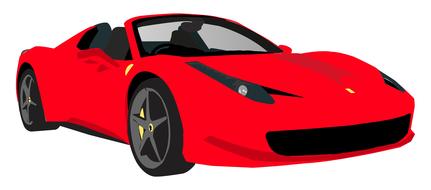 drive f458 spider ferrari car drawing