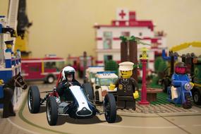 racing cars in a set of toys
