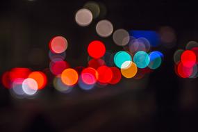 red blue Blur Bokeh Lights