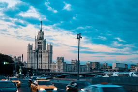 Architecture Moscow street cars