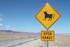 Road Sign, open range