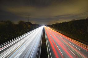 Night Long Exposure road