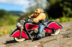strong Biker clay Figure