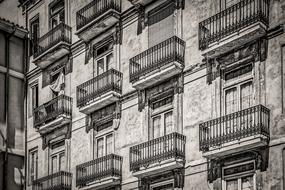 Facade House city Monochrome