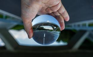 Glass Ball Photography hand