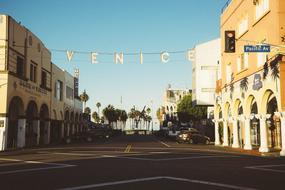 landscape of Pacific Avenue in Venice