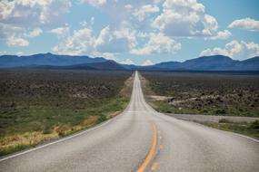 panoramic photo of Route 66 in California, America