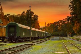 Old Vintage Railway sunset