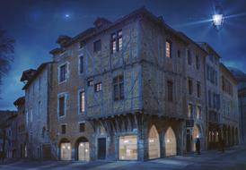 Medieval Town Night street