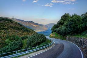 Road Sunset Mountains