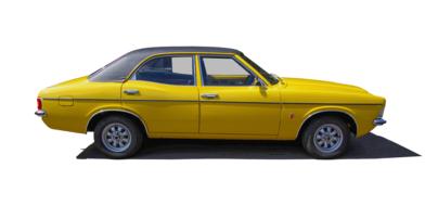 yellow auto as a drawing