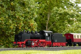 Steam Locomotive red black toy