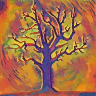 day tree earth drawing