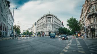 city traffic at an intersection