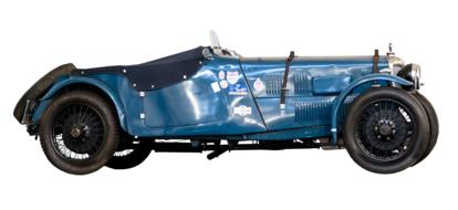 Oldtimer blue model car