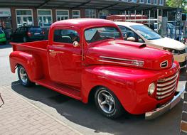 red Ford Truck