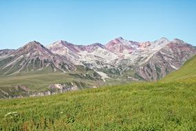 beautiful panorama of the Caucasus Mountains in Georgia