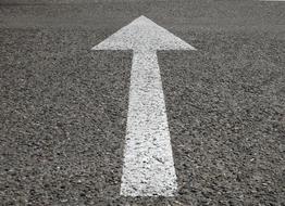 Street Arrow Sign white