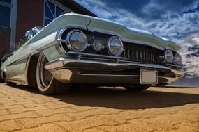Car Vintage dark sky